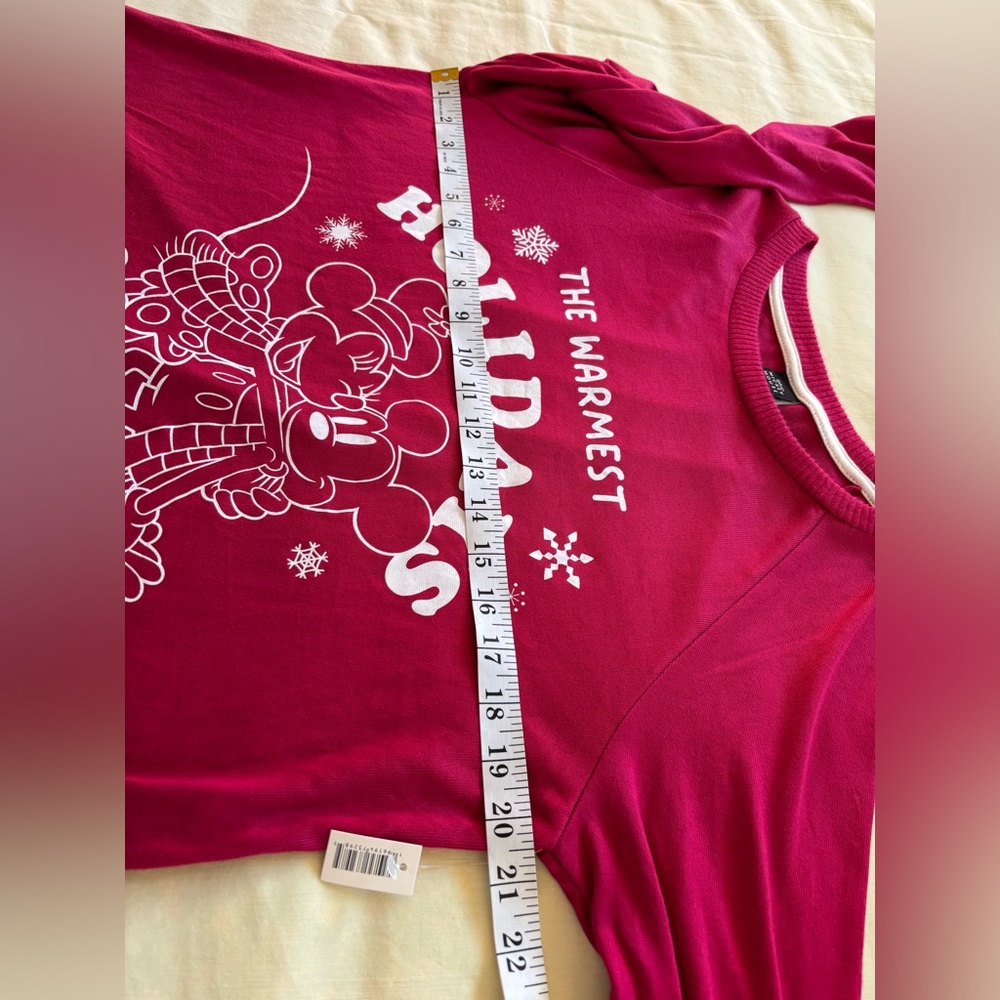 Disney  Festive Pink Holiday Top size L (12-14) - Picture 5 of 11